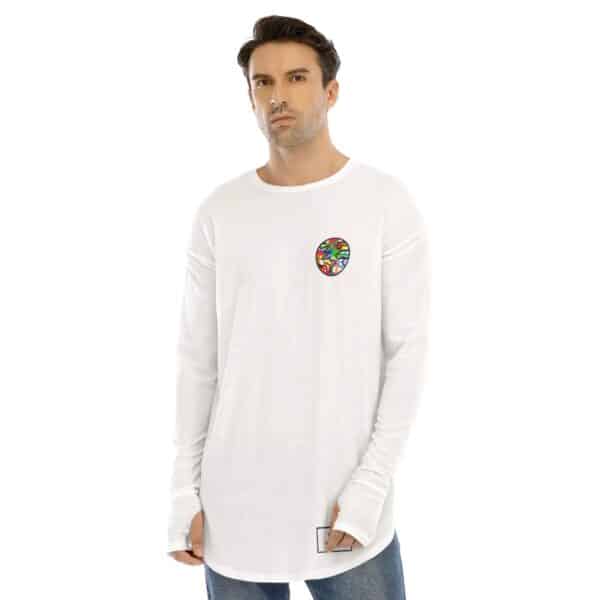 Nationality Human Longsleeve Curved Hem T-Shirt